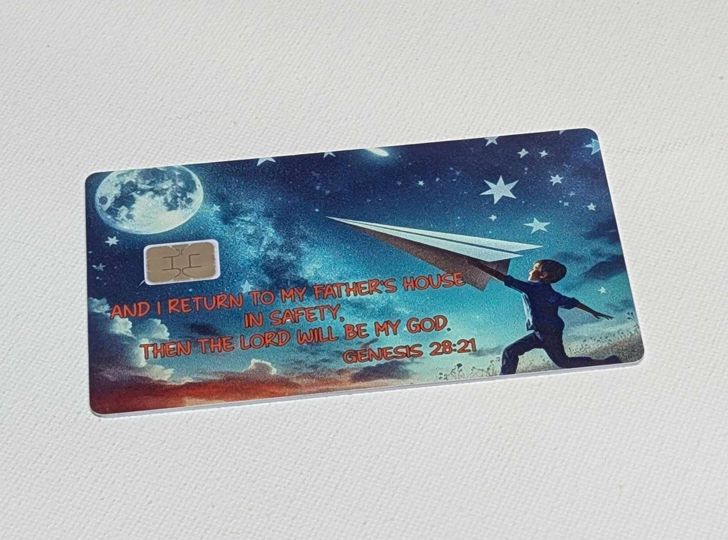 Genisis 28:21 Return to my Father's House Credit/Debit Card Sticker, Skin, Cover
