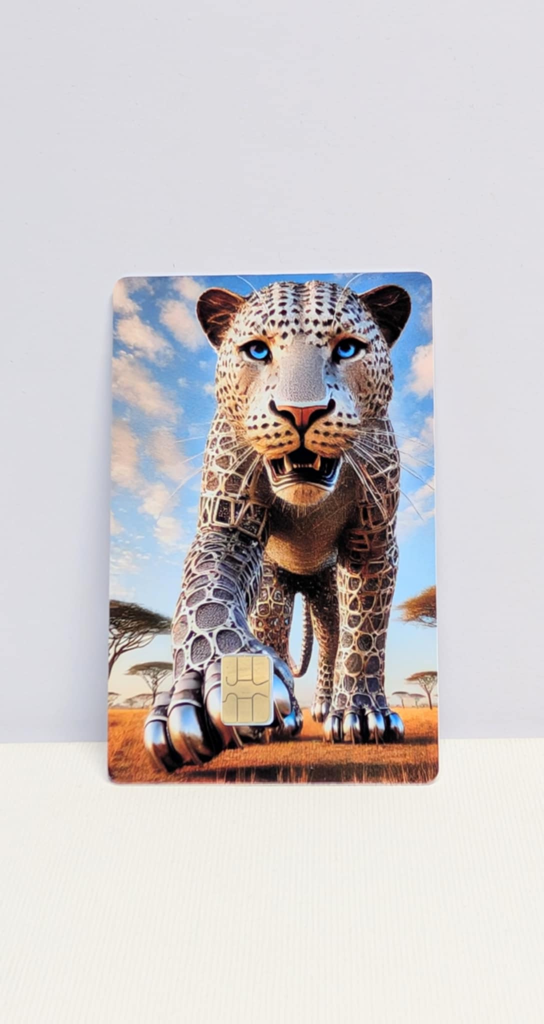 Chrome Leopard Credit/Debit Card Sticker, Skin, Cover