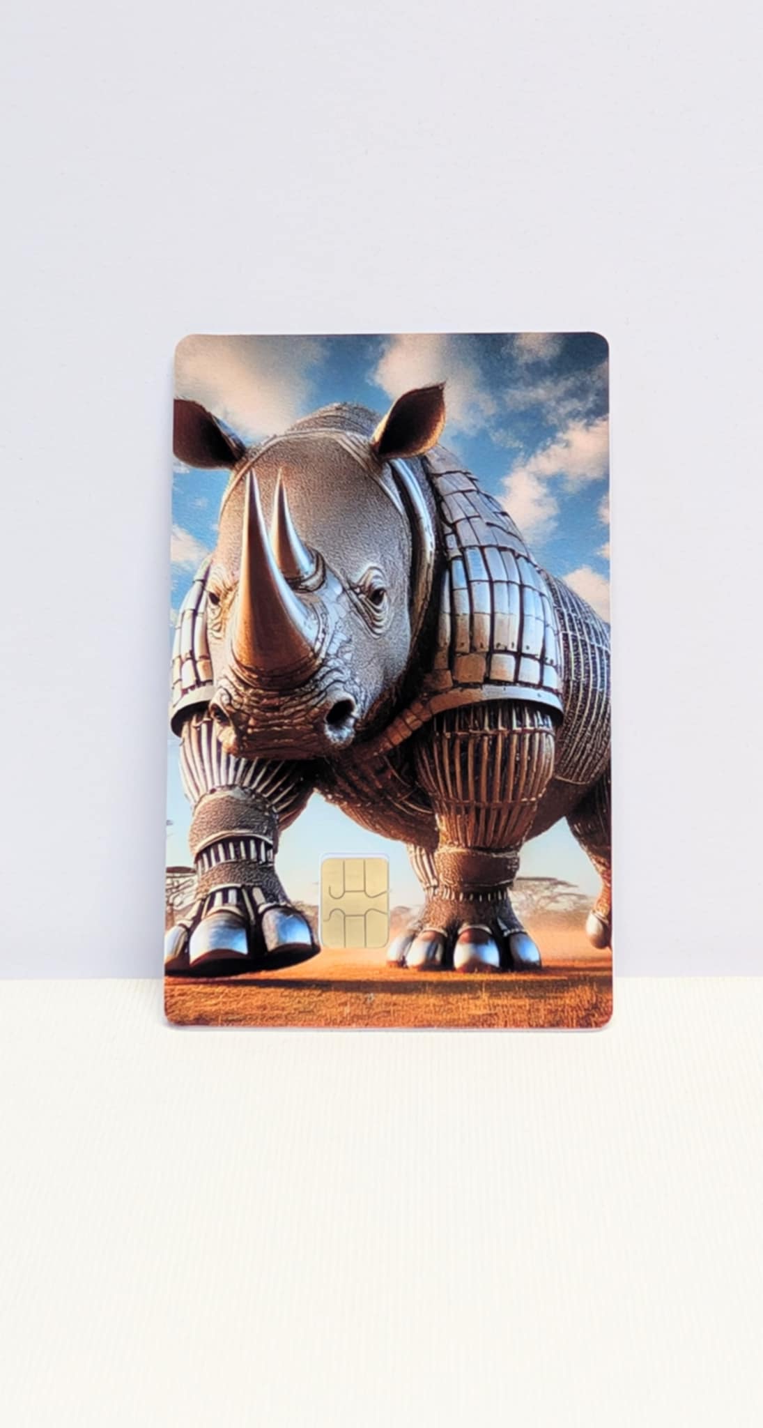 Chrome Rhino Credit/Debit Card Sticker, Skin, Cover
