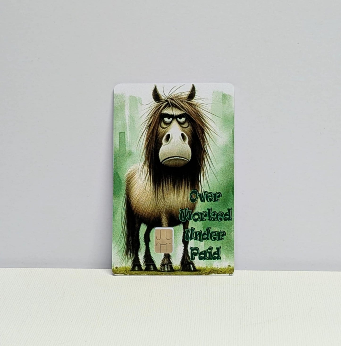 FML Over Worked Under Paid Credit/Debit Card Sticker, Skin, Cover