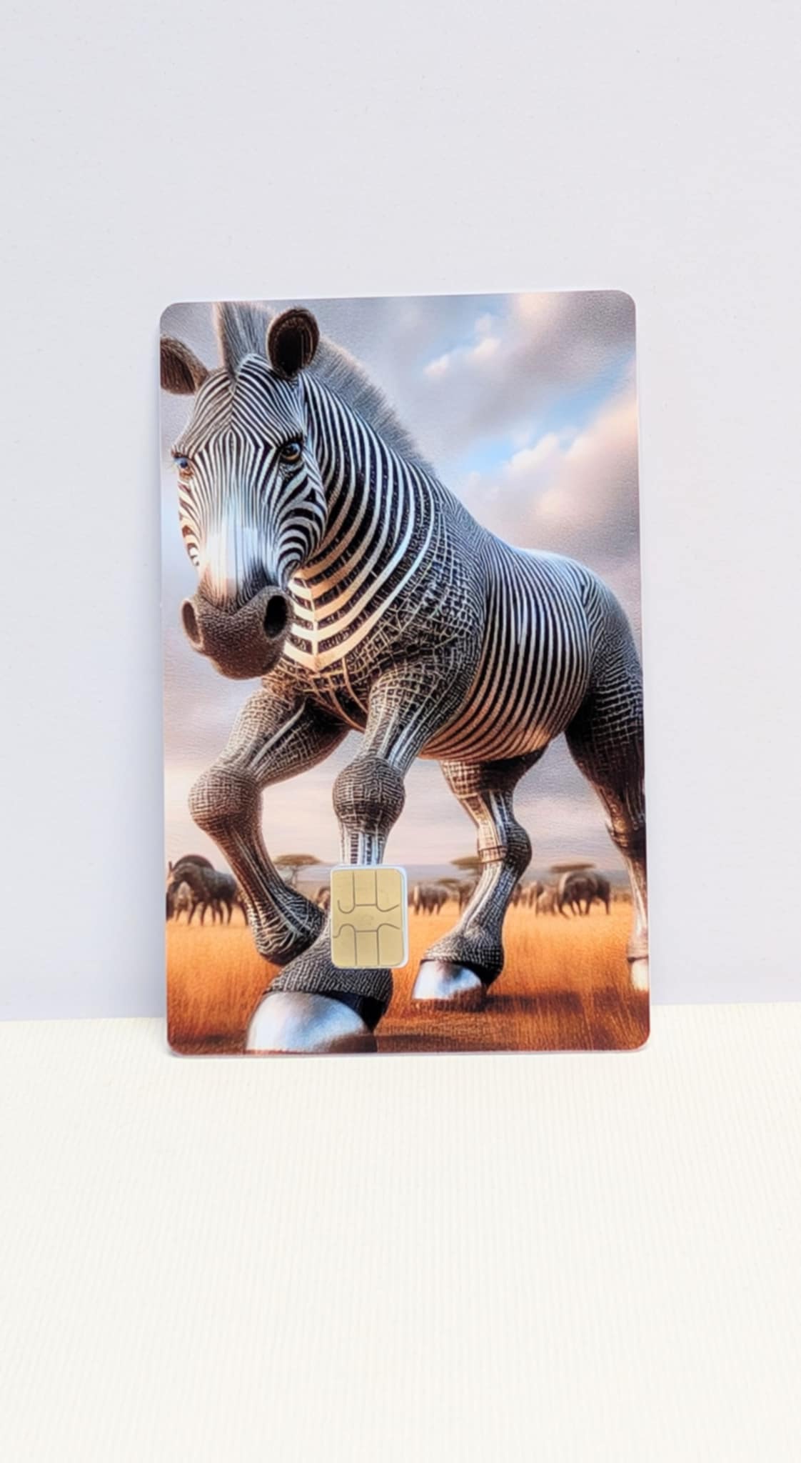 Chrome Zebra Credit/Debit Card Sticker, Skin, Cover