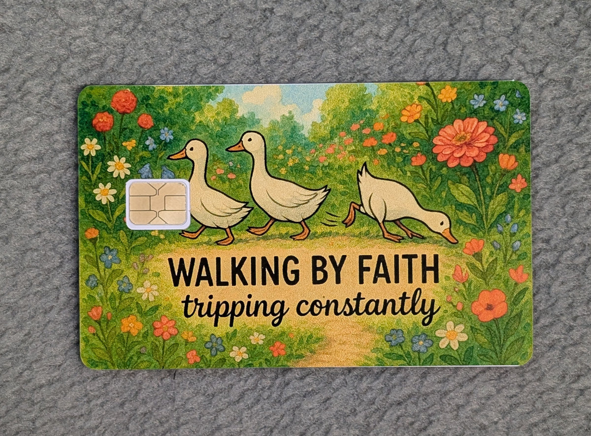 Tripping funny #103-R-2026 Card Protector Sticker, Overlay, Decorative Only