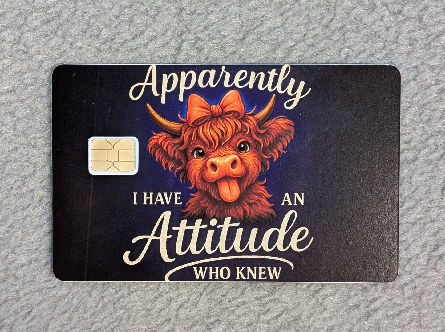 Attitude funny #104 Card Protector Sticker, Overlay, Decorative Only