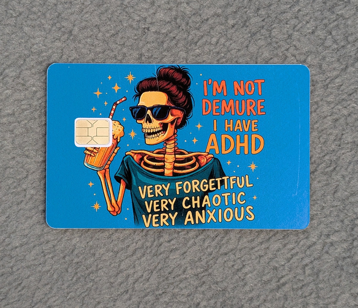 Demure funny #109 Card Protector Sticker, Overlay, Decorative Only