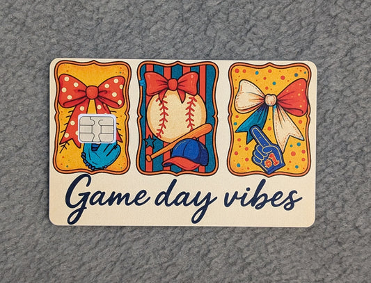 Game Day Vibes #126 Card Protector Sticker, Overlay, Decorative Only