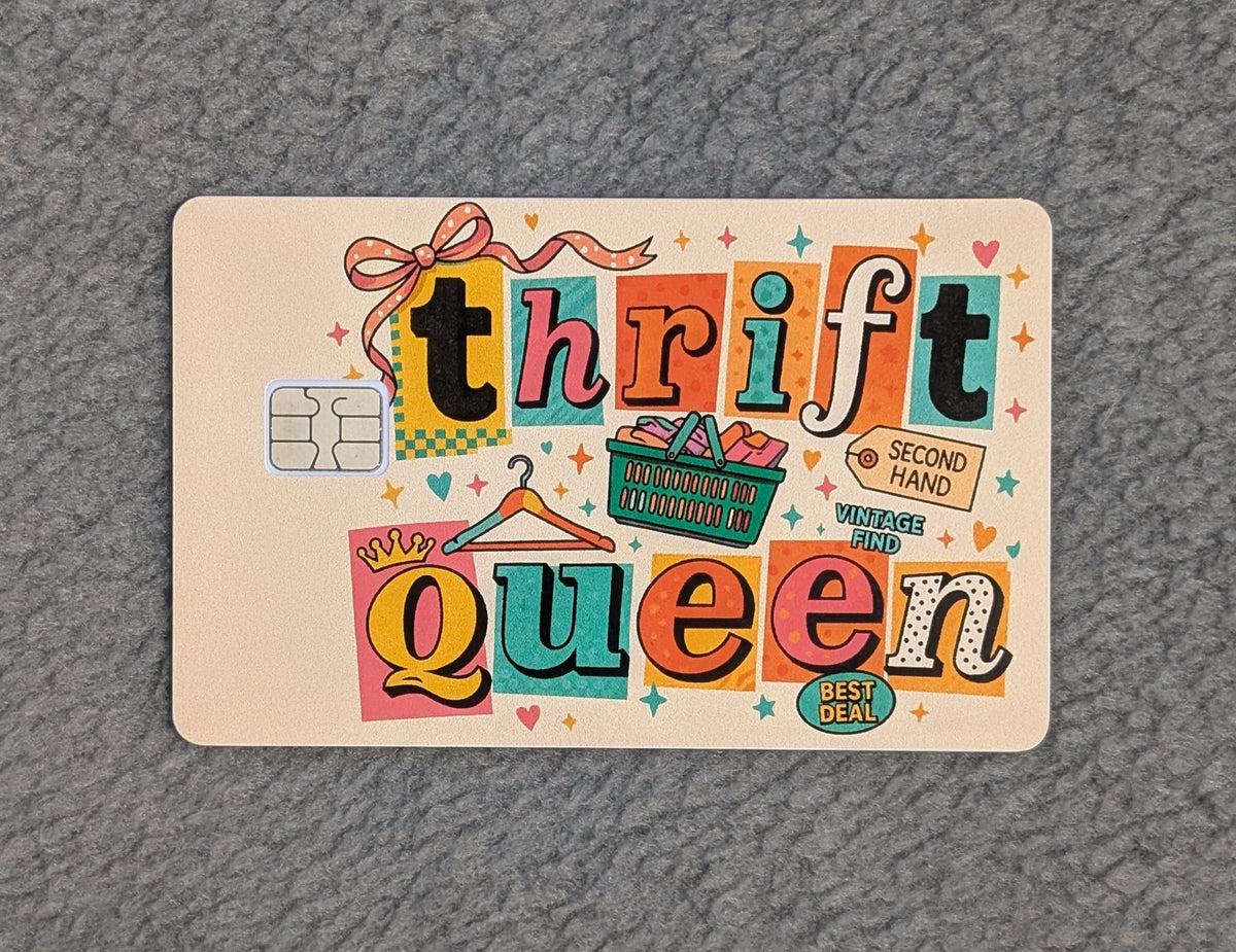 Thrift Queen #130 Card Protector Sticker, Overlay, Decorative Only