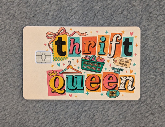 Thrift Queen #130 Card Protector Sticker, Overlay, Decorative Only