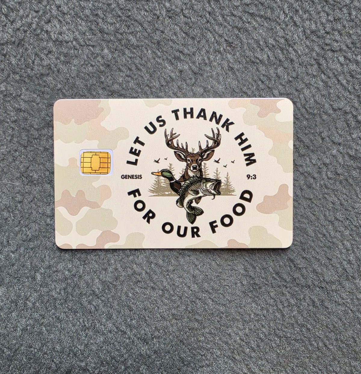 Thank Him for Our Food#137 Card Protector Sticker, Overlay, Decorative Only