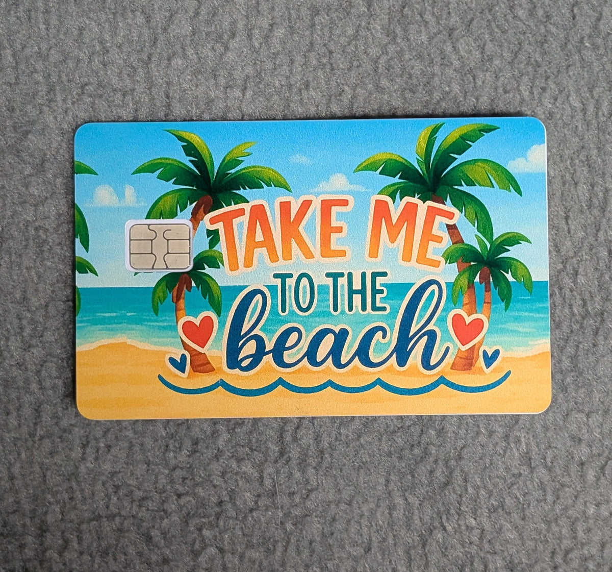 Take me to the Beach #141 Card Protector Sticker, Overlay, Decorative Only