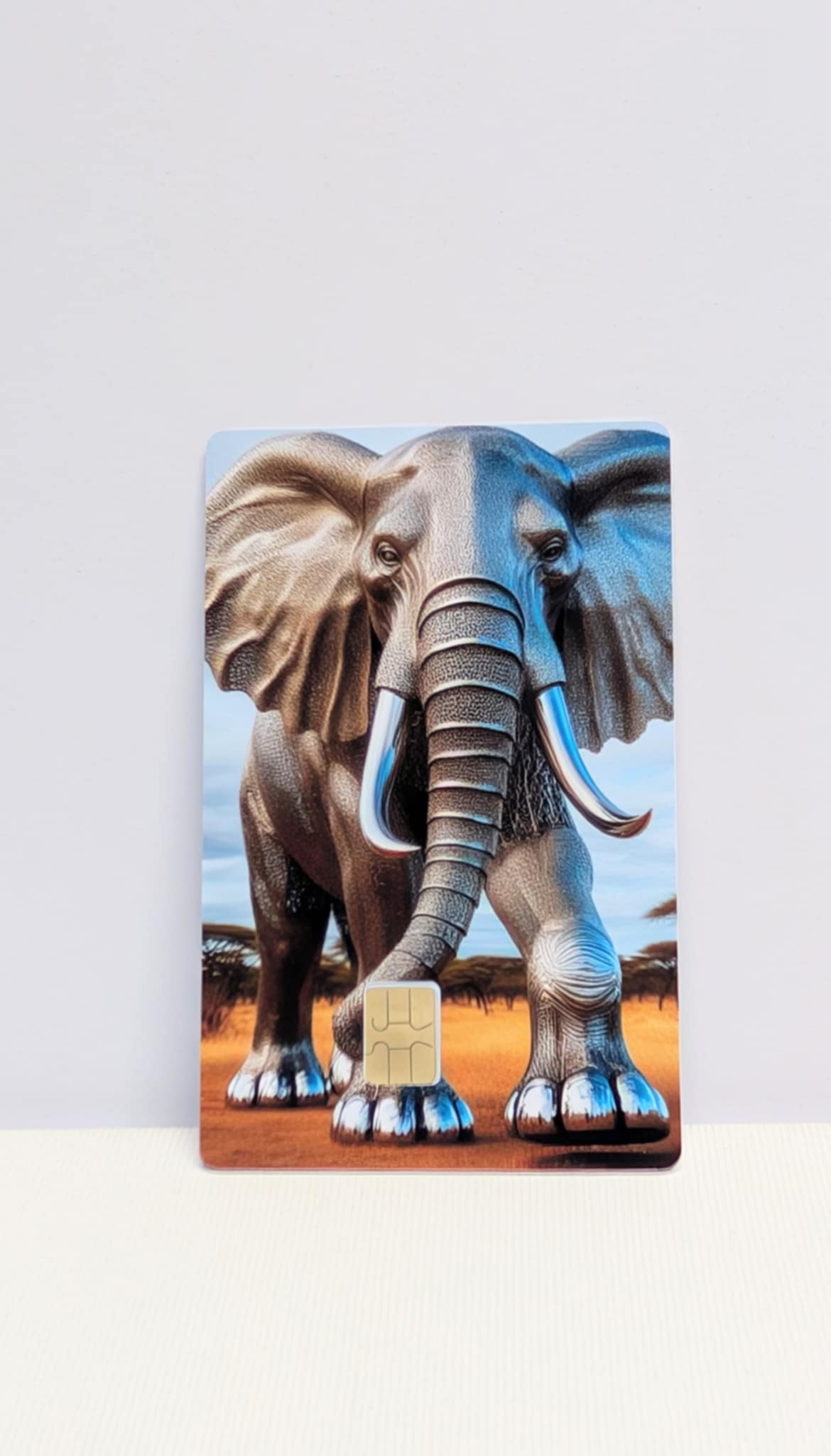 Chrome Elephant Credit/Debit Card Sticker, Skin, Cover