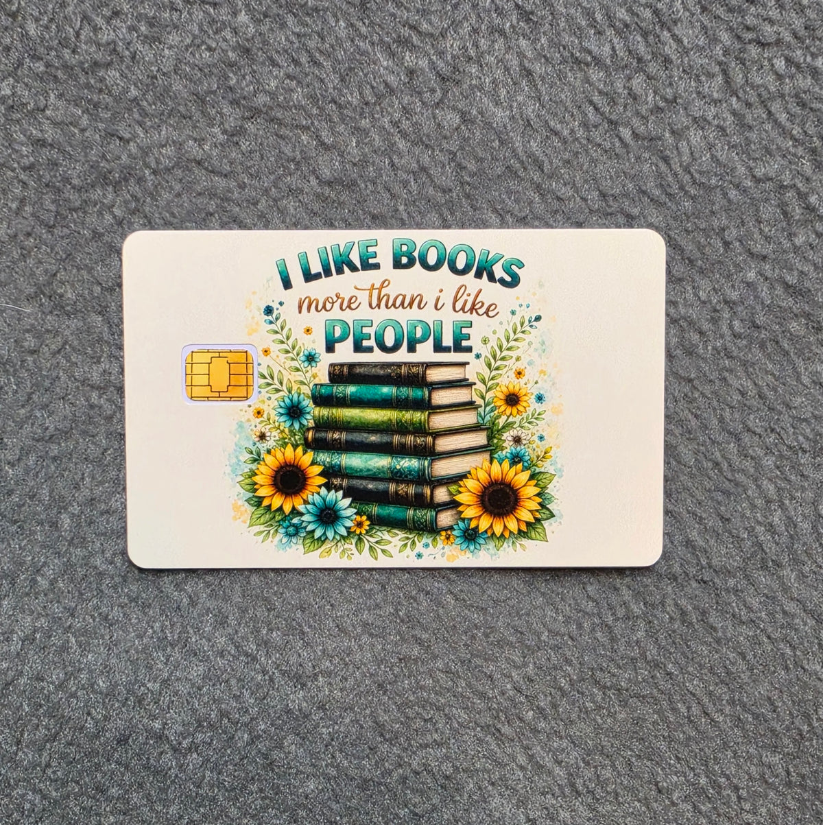 I Like Book More Than People #158 Card Protector Sticker, Overlay, Decorative Only