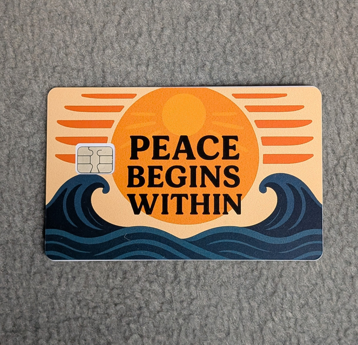Peace Begins Within #165 Card Protector Sticker, Overlay, Decorative Only