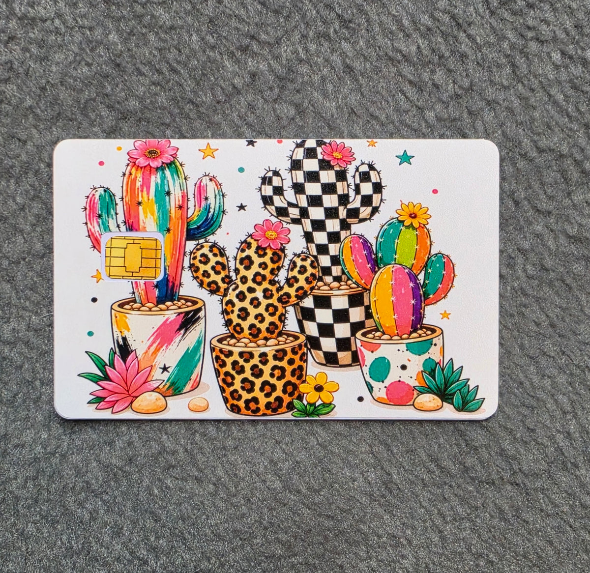 Cactus Party #171 Card Protector Sticker, Overlay, Decorative Only