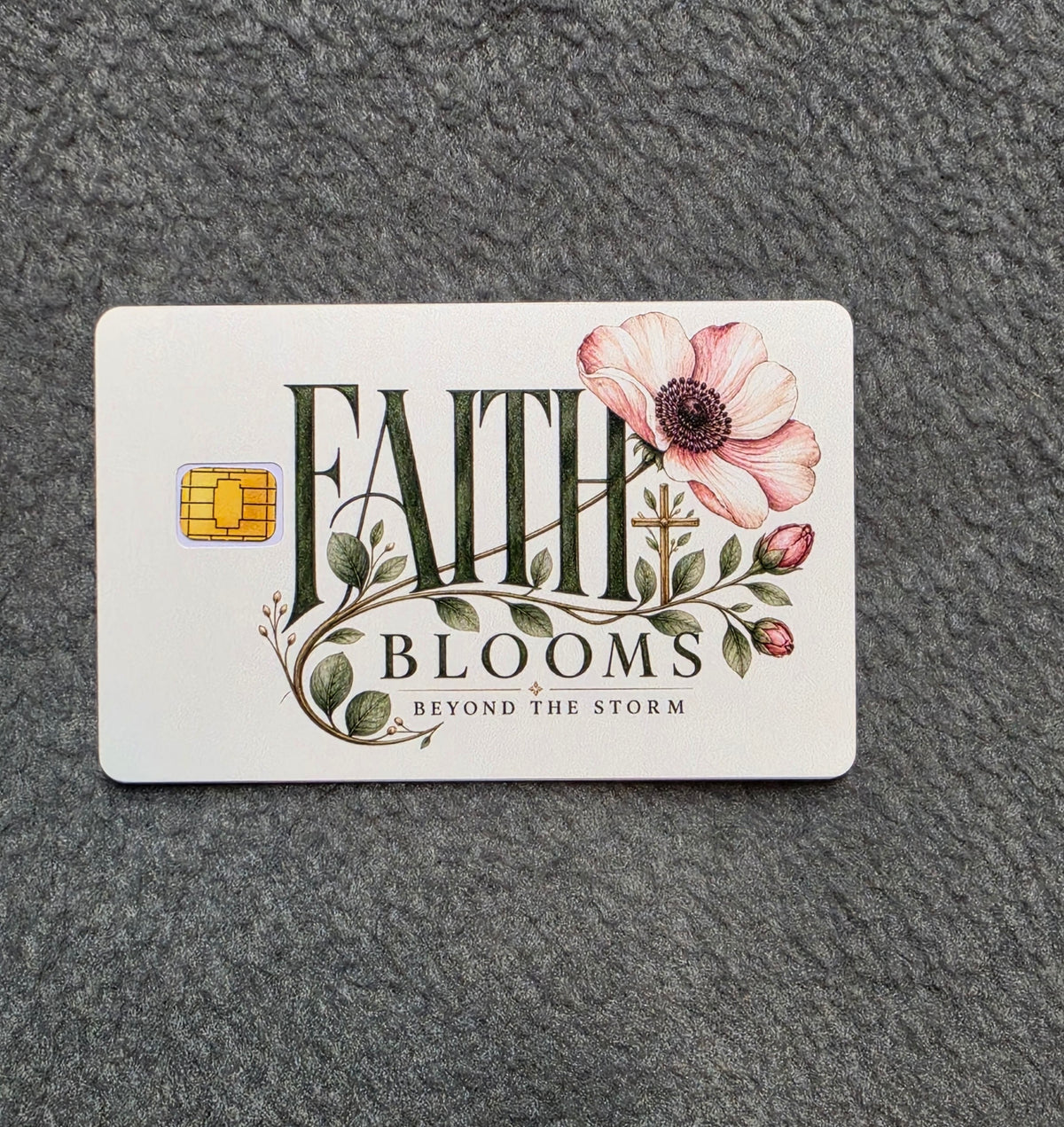 Faith Blooms #176 Card Protector Sticker, Overlay, Decorative Only