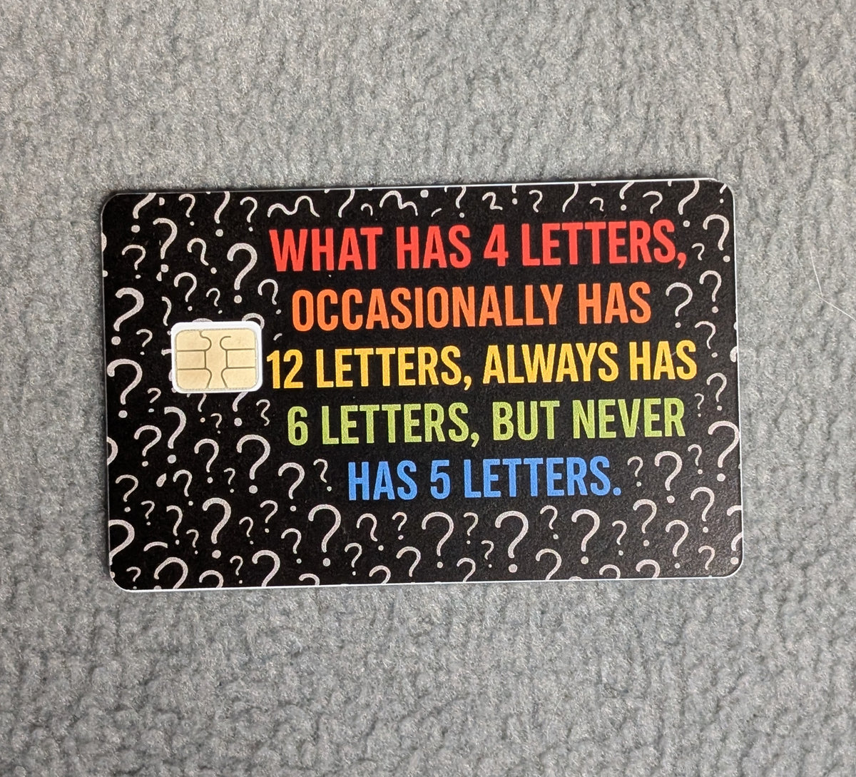 Riddle for you funny question #179 Card Protector Sticker, Overlay, Decorative Only
