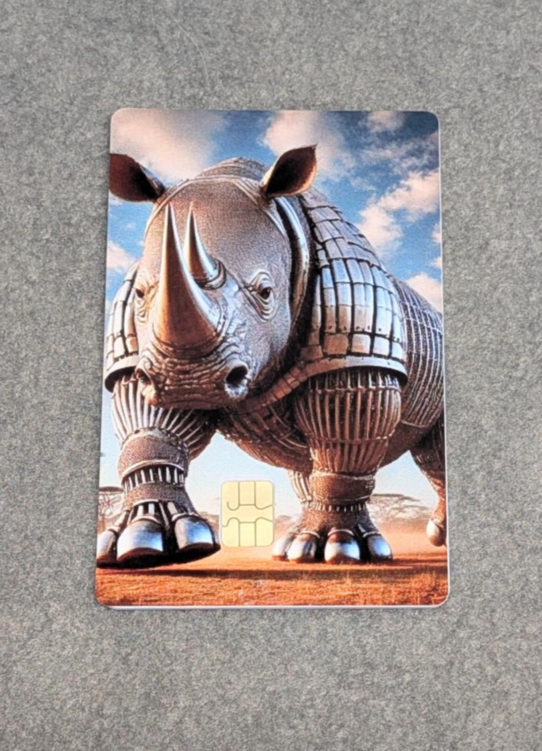 Chrome Rhino Credit/Debit Card Sticker, Skin, Cover