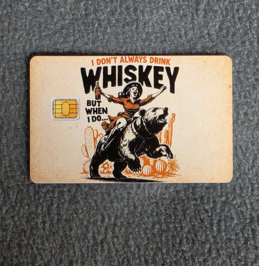 Whiskey Fun Card Protector Sticker, Overlay, Decorative Only