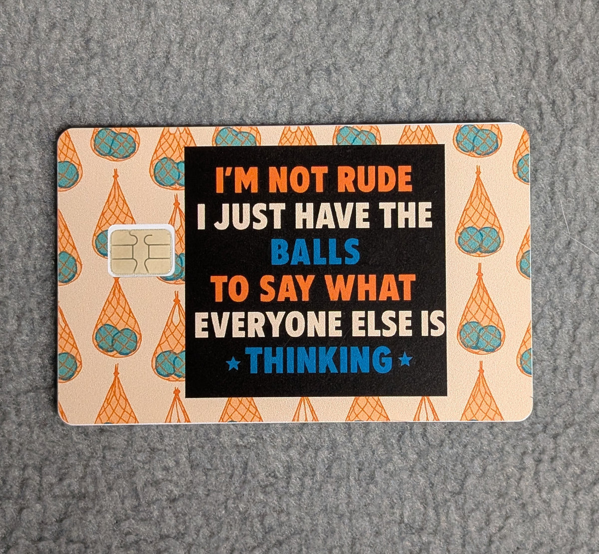 Ill say it funny quirky #184 Card Protector Sticker, Overlay, Decorative Only