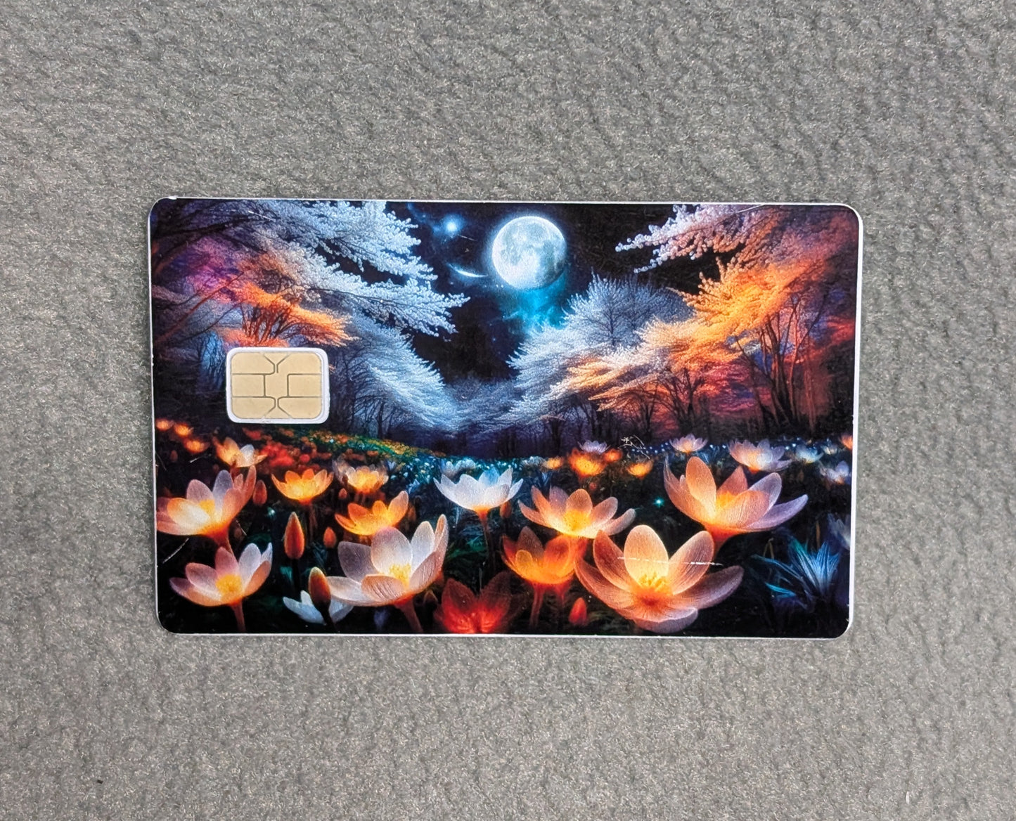 Field of Glowing Flowers #191 Card Protector Sticker, Overlay, Decorative Only