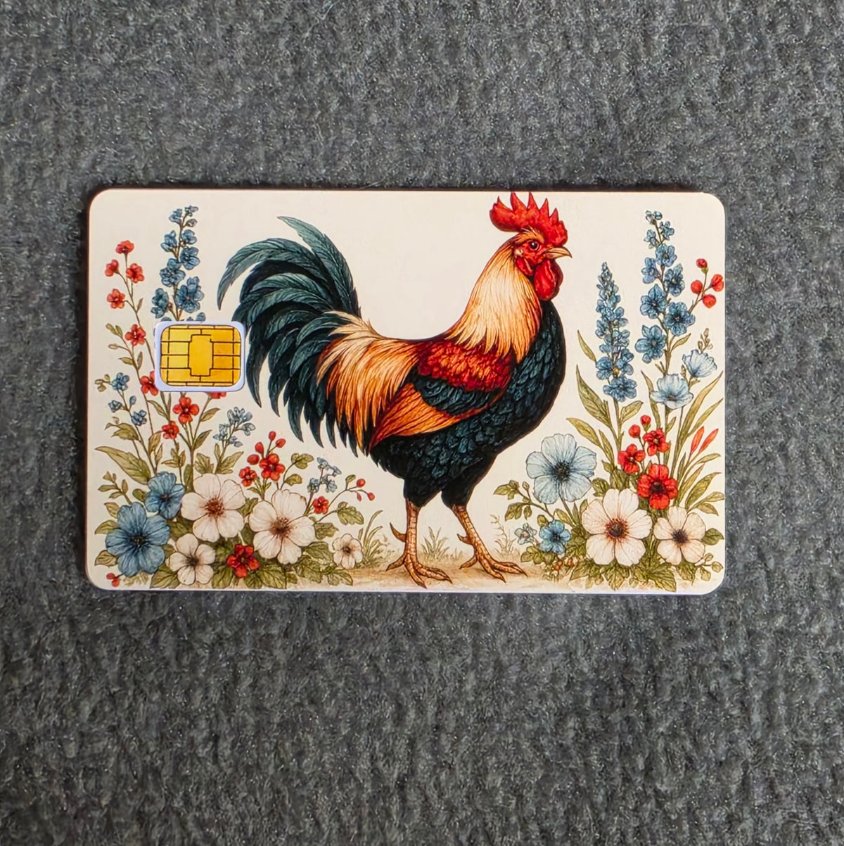 Rooster #195 Card Protector Sticker, Overlay, Decorative Only