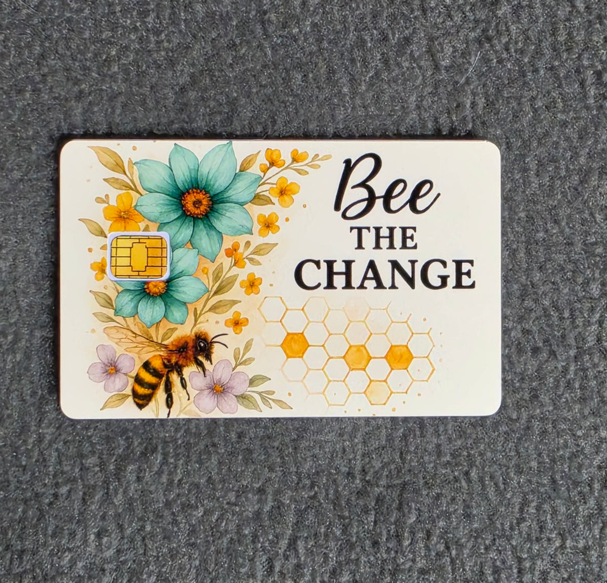 Bee the Change #200 Card Protector Sticker, Overlay, Decorative Only