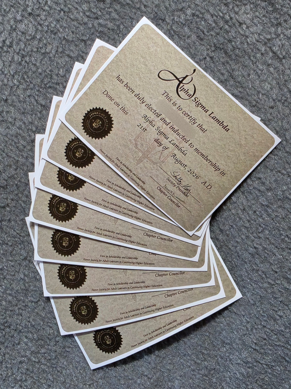 Mini Diploma / Certificate Stickers, Keepsake, Decoration