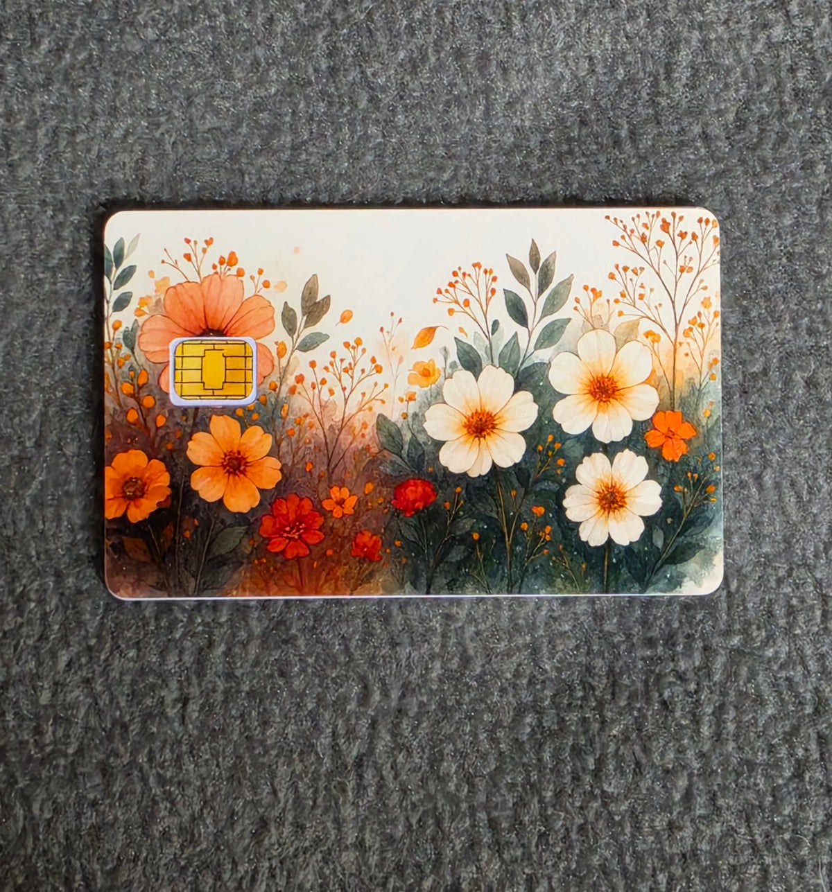 Vintage Flowers #209 Card Protector Sticker, Overlay, Decorative Only