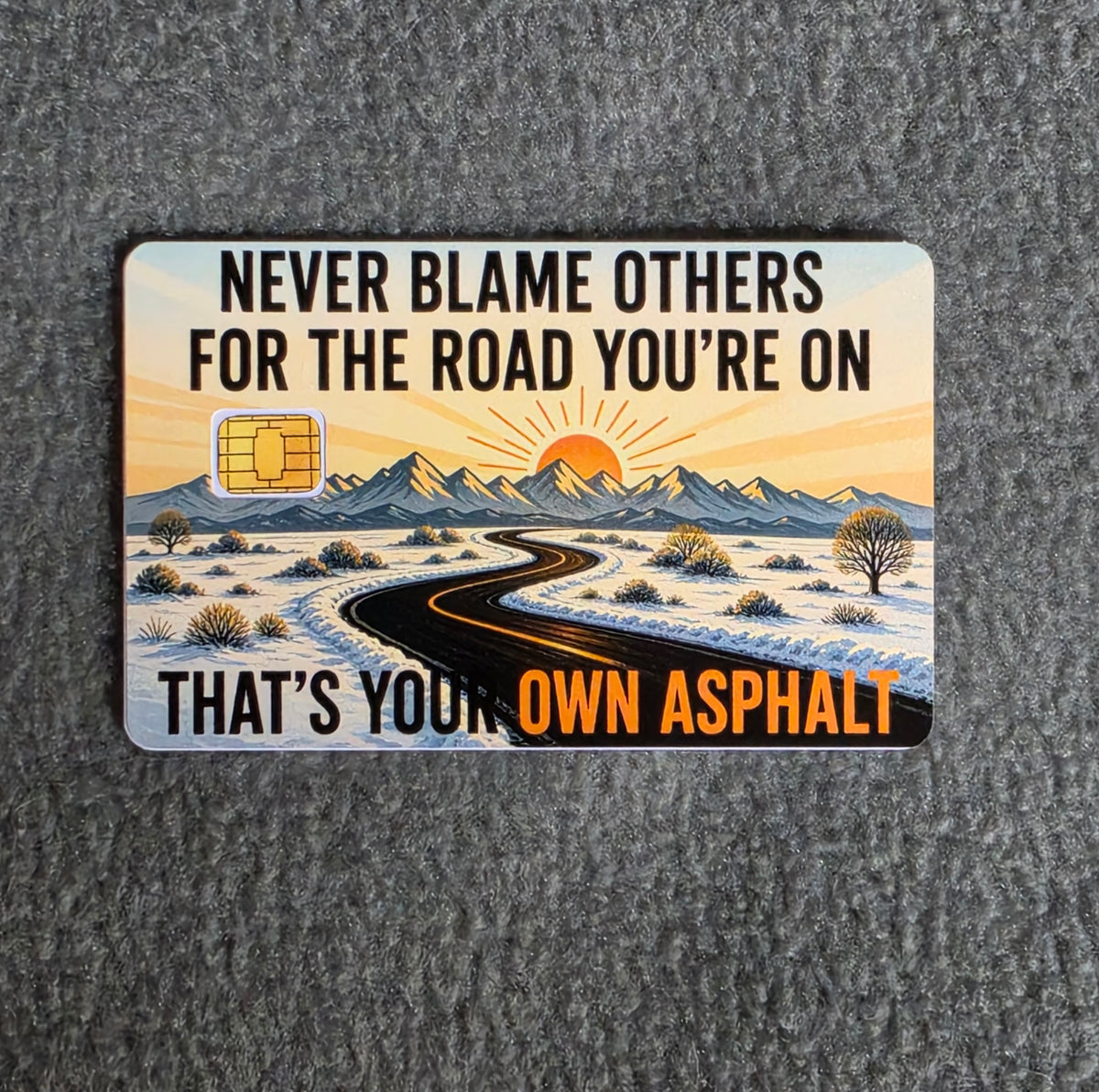 Never Blame Others #215 Card Protector Sticker, Overlay, Decorative Only
