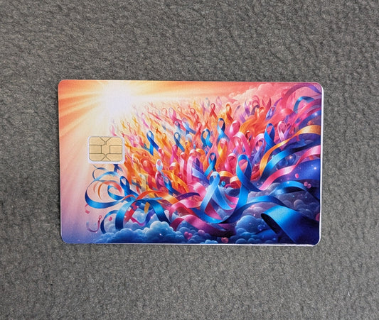 Ribbons of Strength #260 Card Protector Sticker, Overlay, Decorative Only