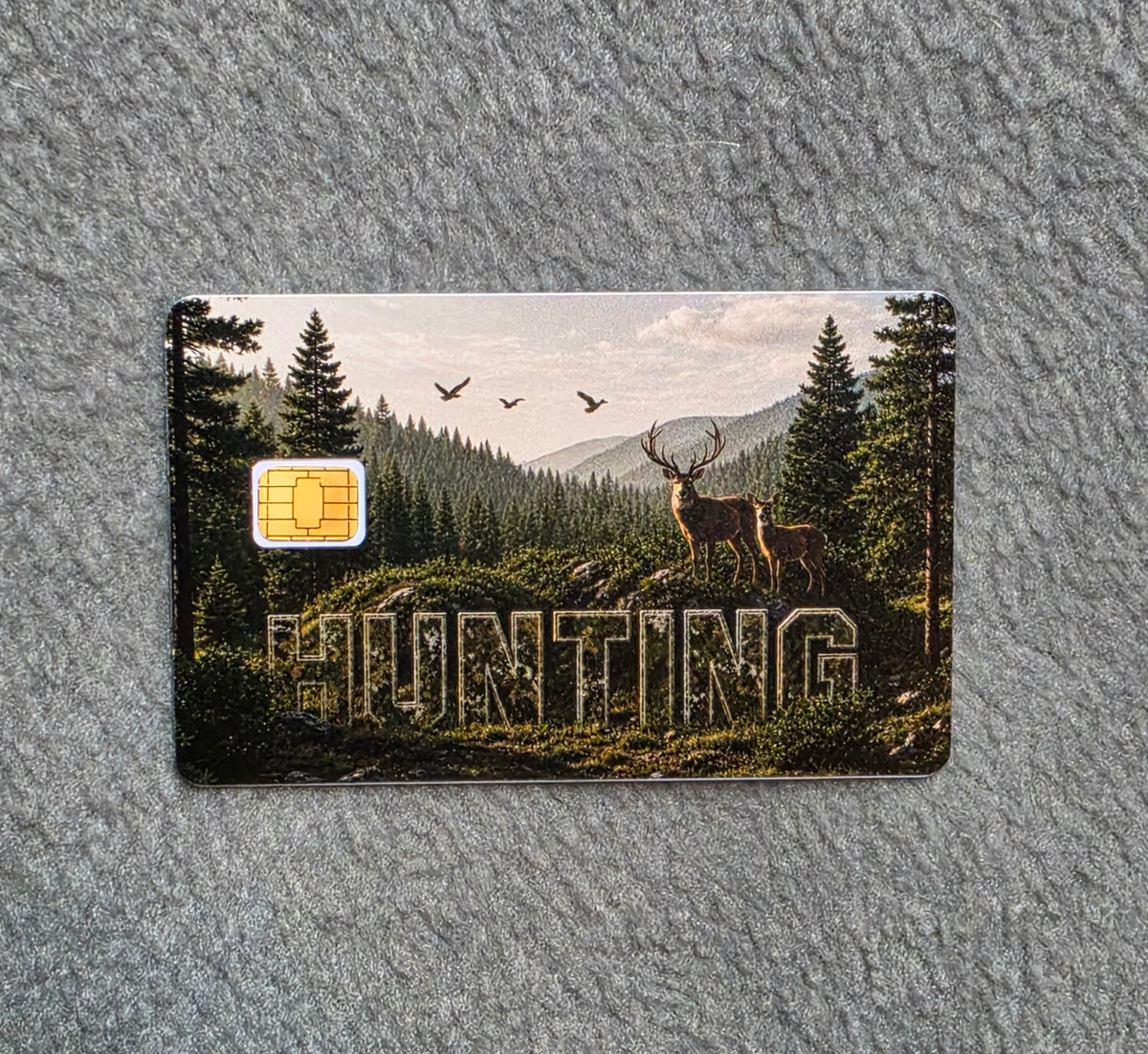 Hes Hunting #286 Card Protector Sticker, Overlay, Decorative Only