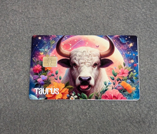 Taurus Zodiac Sign Credit/Debit Card Sticker, Skin, Cover