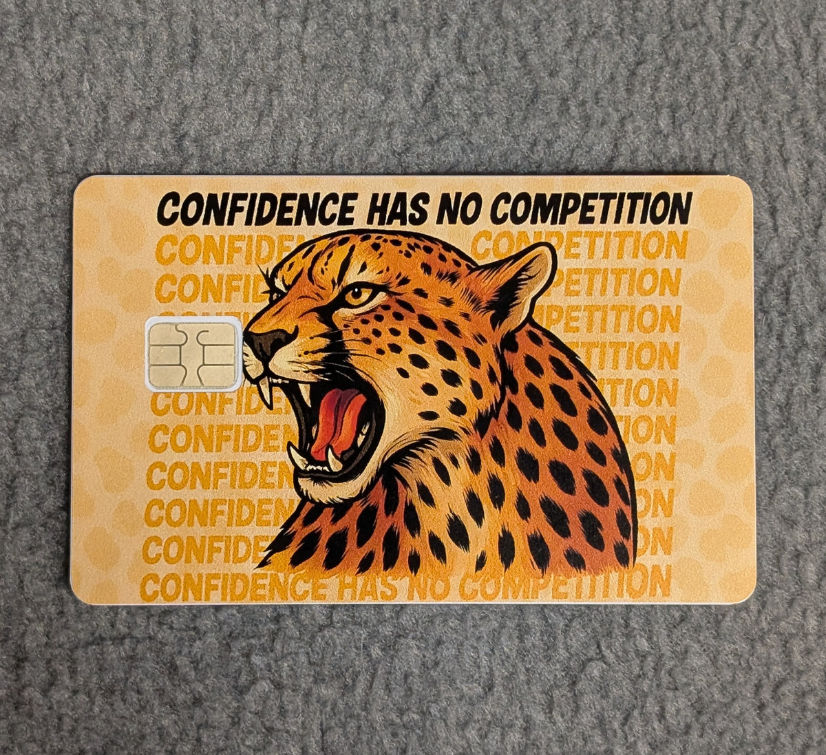 Confidence has no Competition #312 Card Protector Sticker, Overlay, Decorative Only