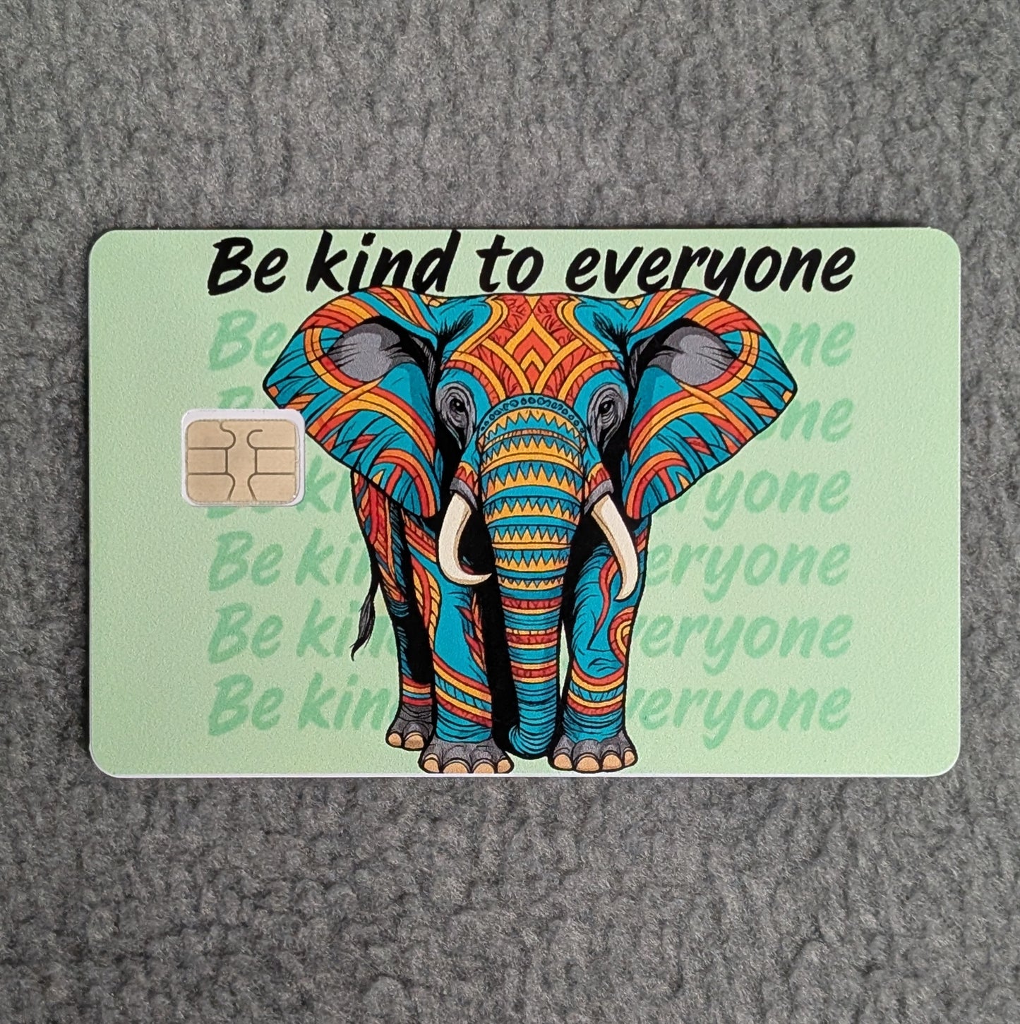 Be Kind to Everyone Elephant #313 Card Protector Sticker, Overlay, Decorative Only
