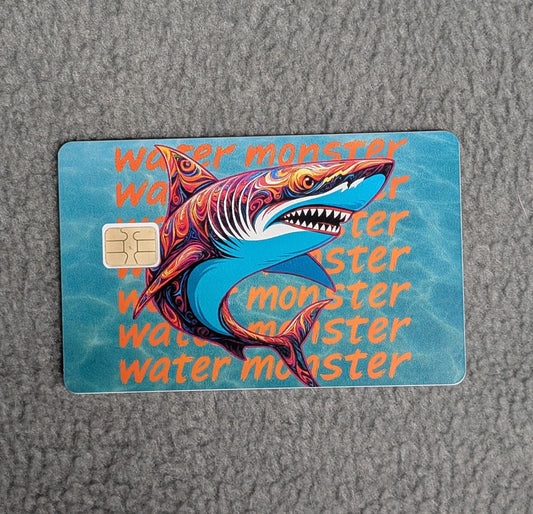 Water Monster Shark #315 Card Protector Sticker, Overlay, Decorative Only