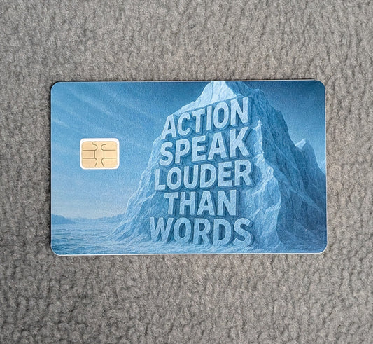 Action Speak Louder than Words #321 Card Protector Sticker, Overlay, Decorative Only