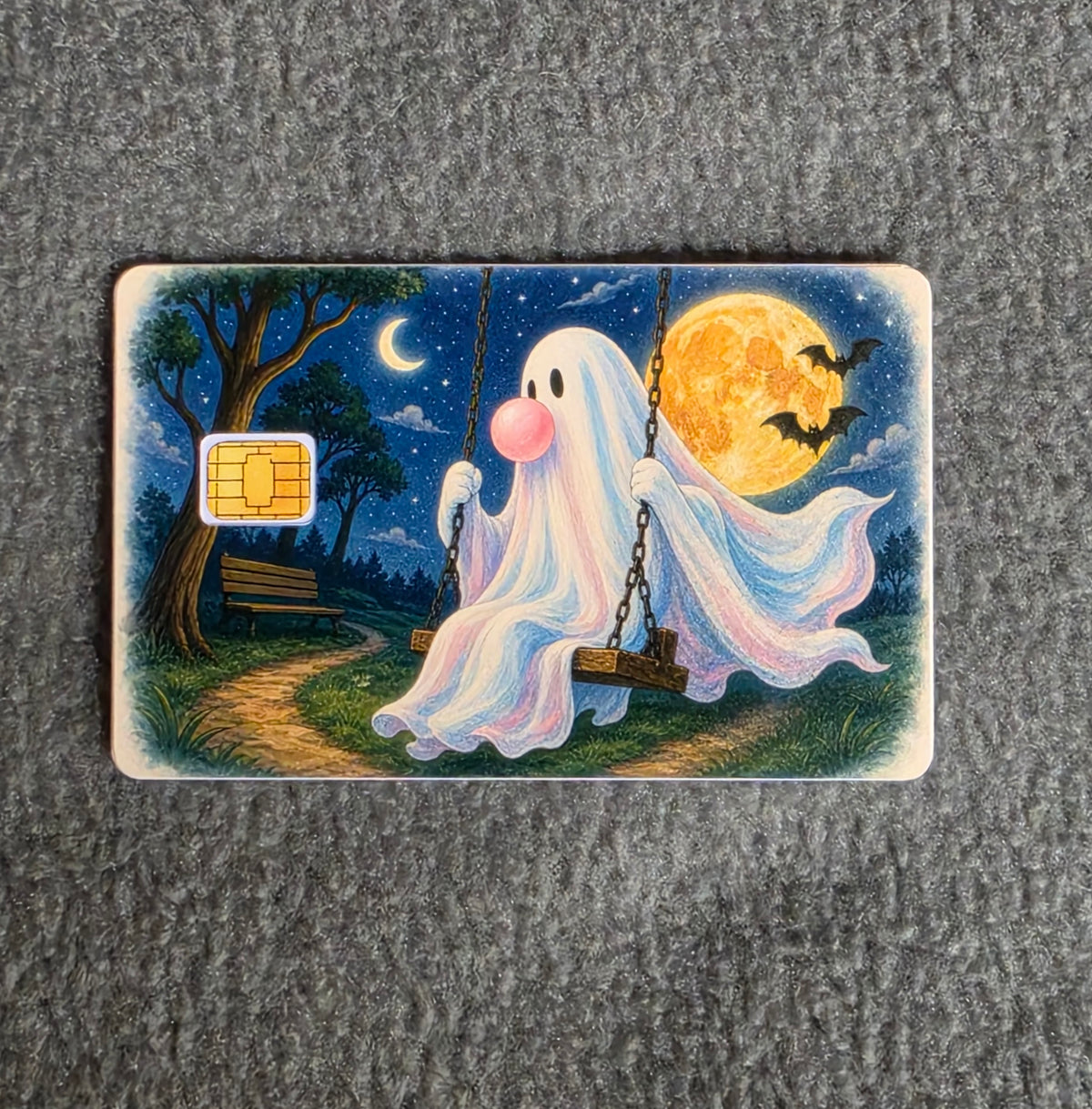 Playground Ghost #329 Card Protector Sticker, Overlay, Decorative Only