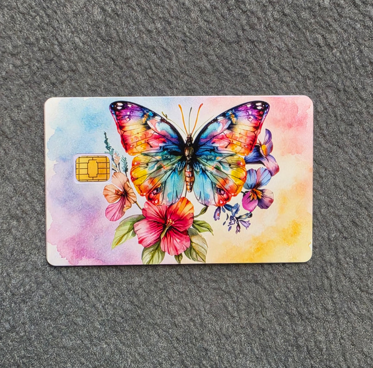 Watercolor Butterfly #333 Card Protector Sticker, Overlay, Decorative Only