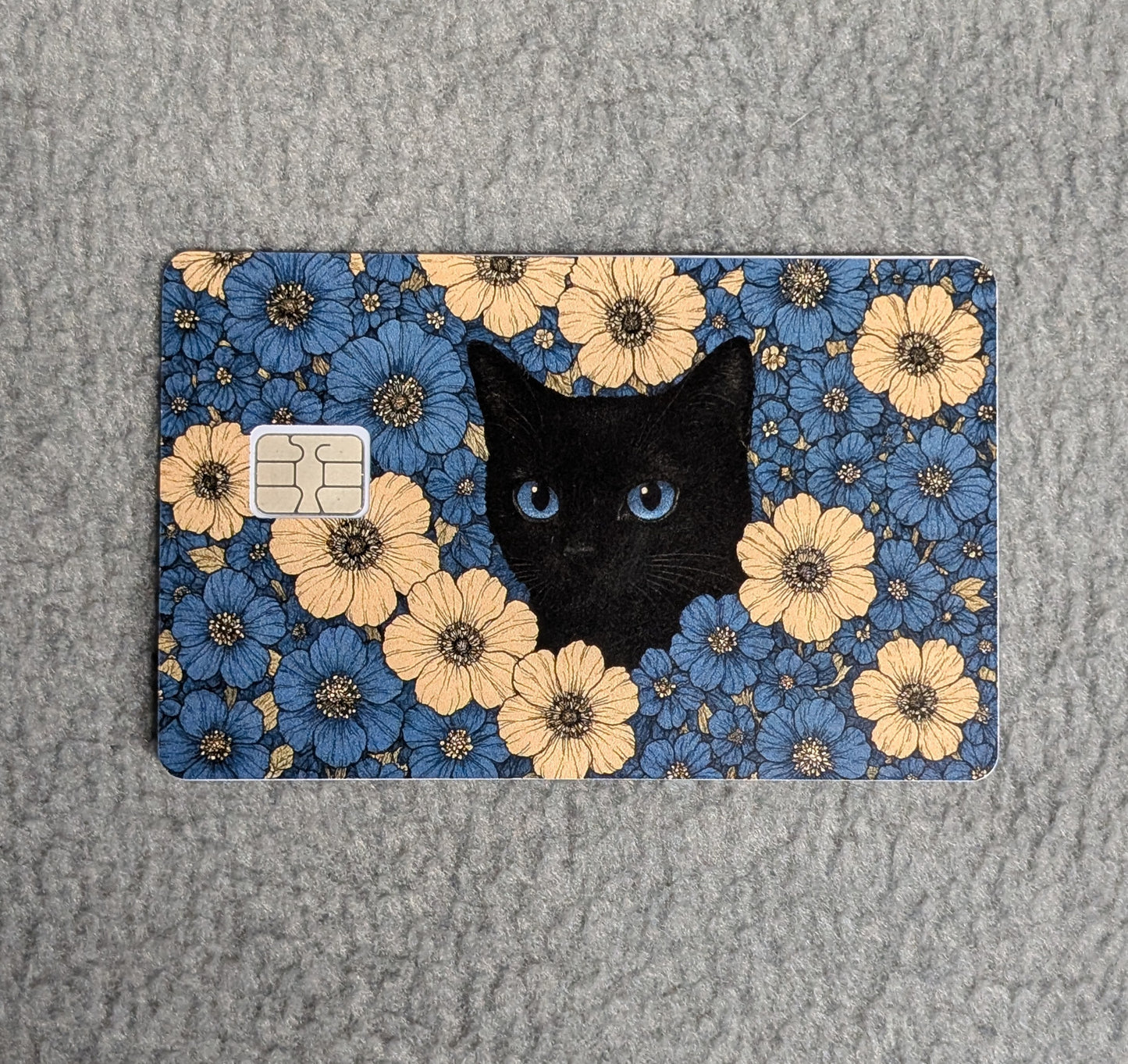 Mew Mew in the Blue Flowers #346 Card Protector Sticker, Overlay, Decorative Only