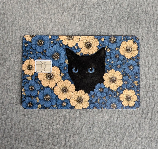 Mew Mew in the Blue Flowers #346 Card Protector Sticker, Overlay, Decorative Only