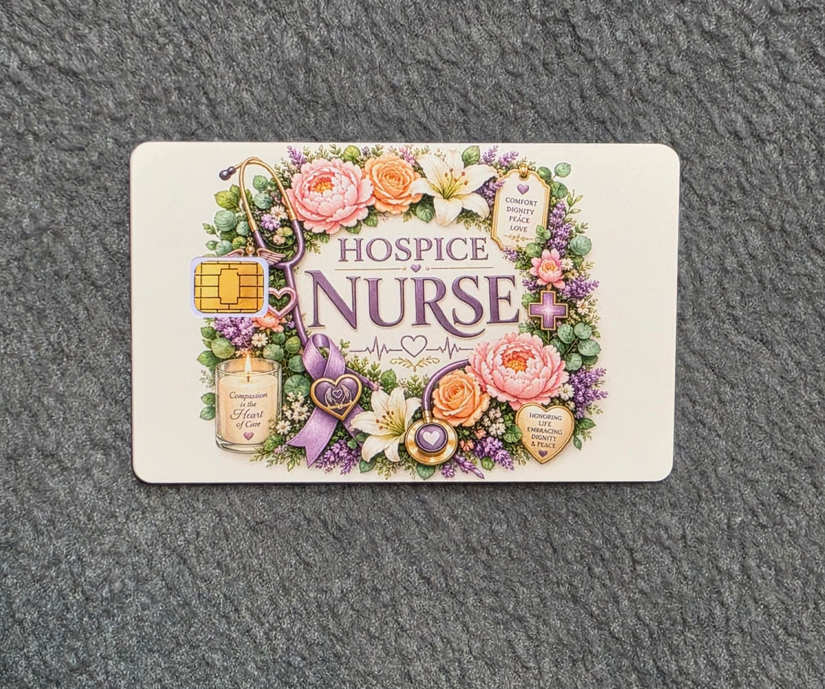 Hospice Nurse #357 Card Protector Sticker, Overlay, Decorative Only