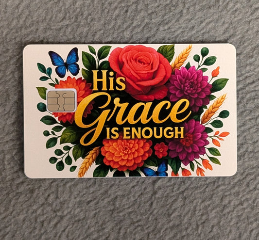 Grace #365 Card Protector Sticker, Overlay, Decorative Only