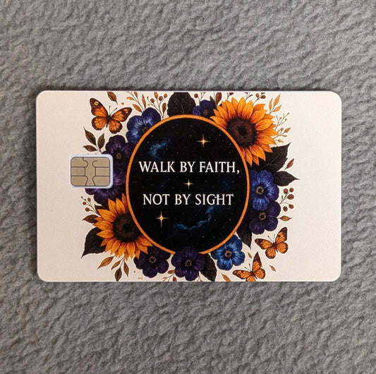 Walk by Faith #366 Card Protector Sticker, Overlay, Decorative Only