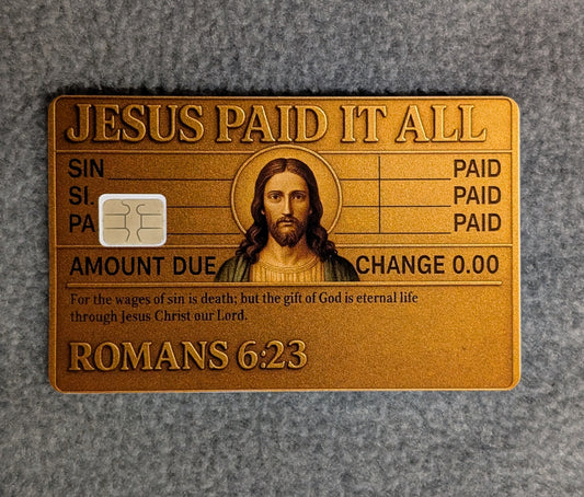 Jesus Paid #373 Card Protector Sticker, Overlay, Decorative Only