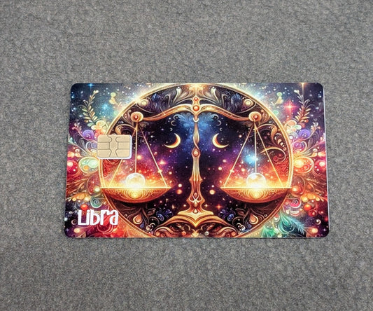 Libra Zodiac Sign Credit/Debit Card Sticker, Skin, Cover