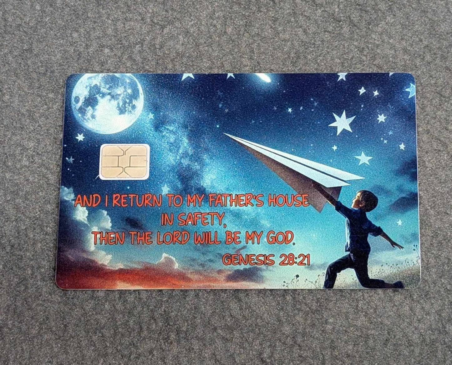 Genisis 28:21 Return to my Father's House Credit/Debit Card Sticker, Skin, Cover