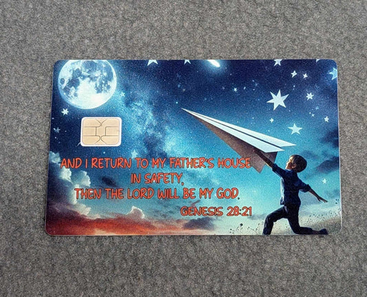 Genisis 28:21 Return to my Father's House Credit/Debit Card Sticker, Skin, Cover