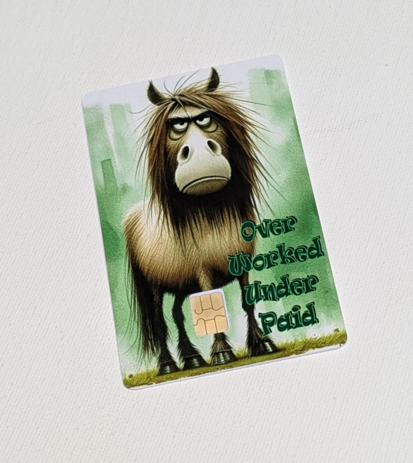 FML Over Worked Under Paid Credit/Debit Card Sticker, Skin, Cover