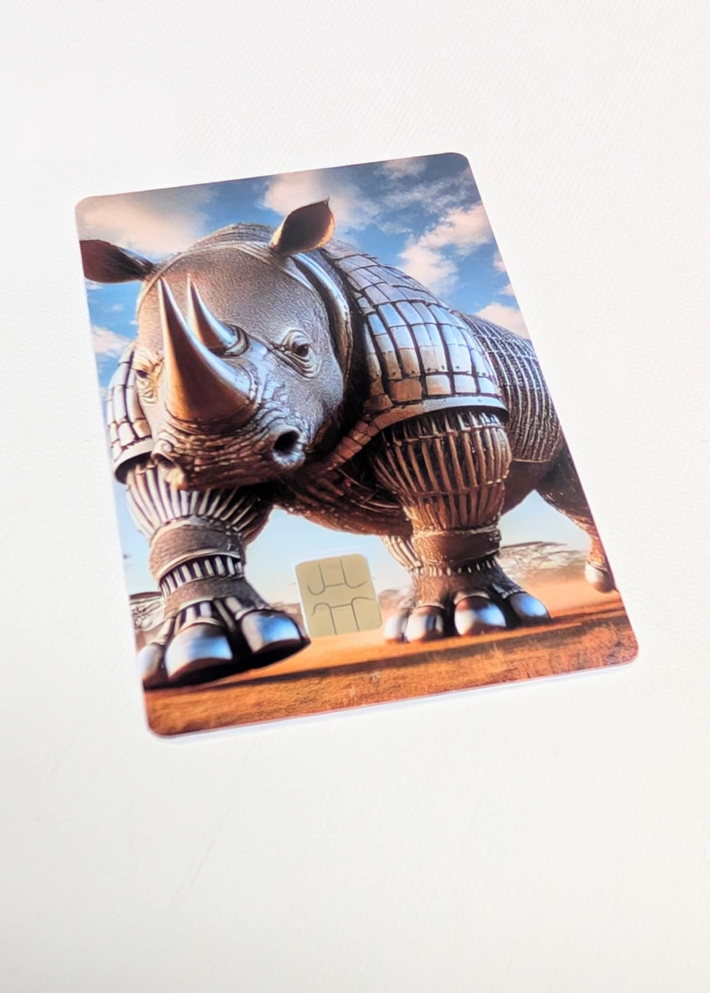 Chrome Rhino Credit/Debit Card Sticker, Skin, Cover