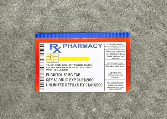 Funny RX Credit/Debit Card Sticker, Skin, Cover