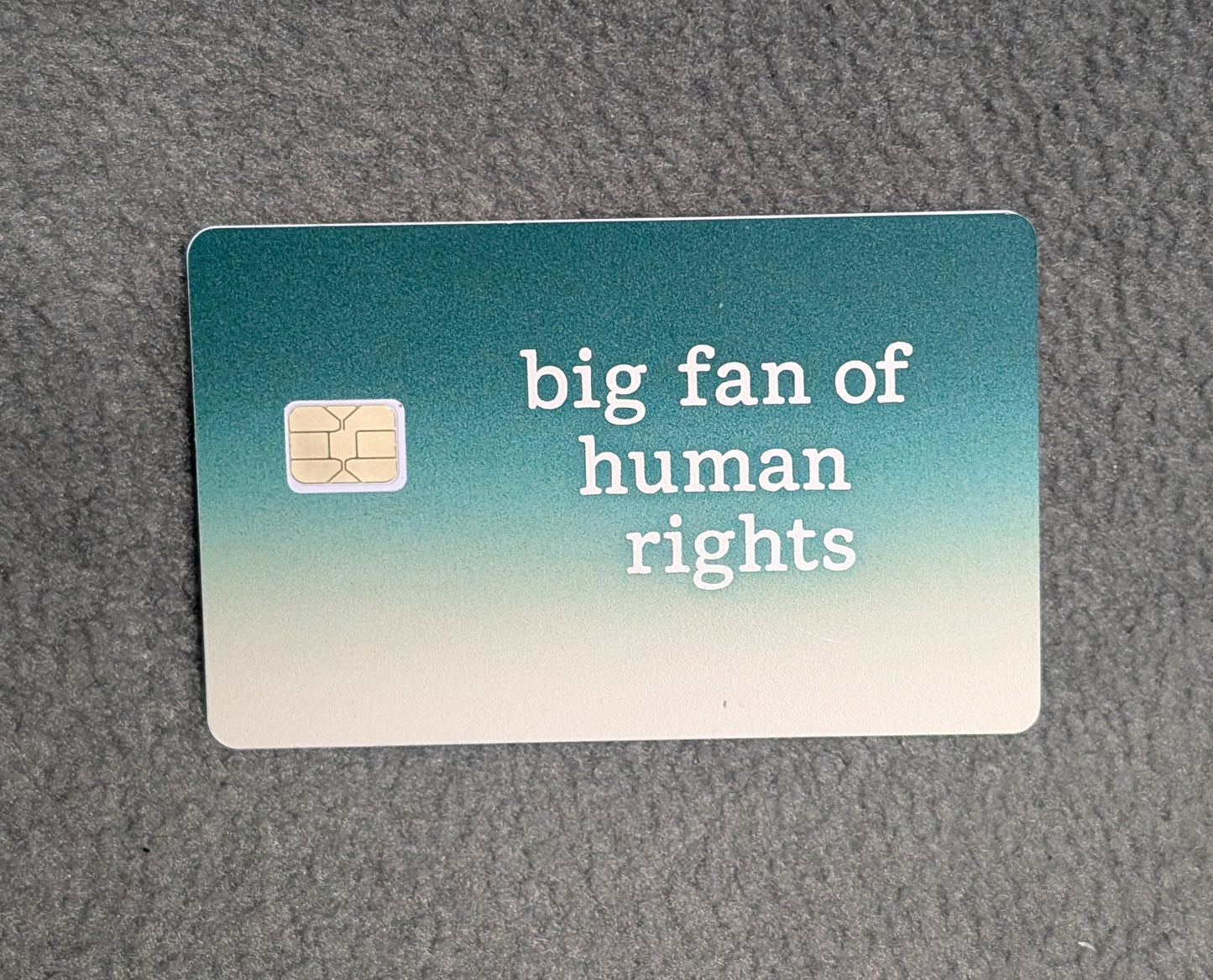 Big Fan of Human Rights #60 Card Protector Sticker, Overlay, Decorative Only